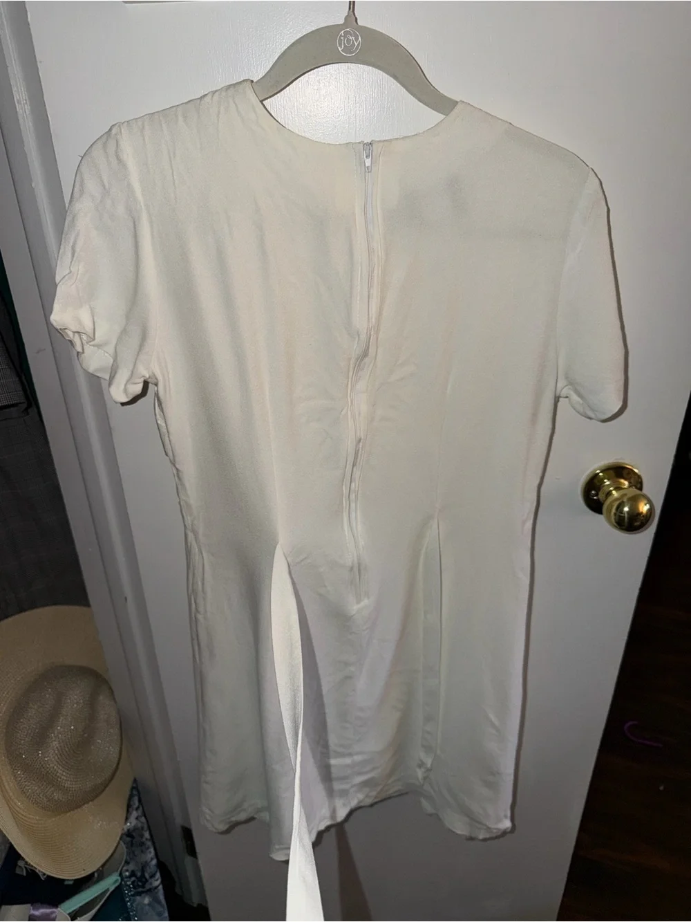 Vintage mode Sara Ivory Satin Dress